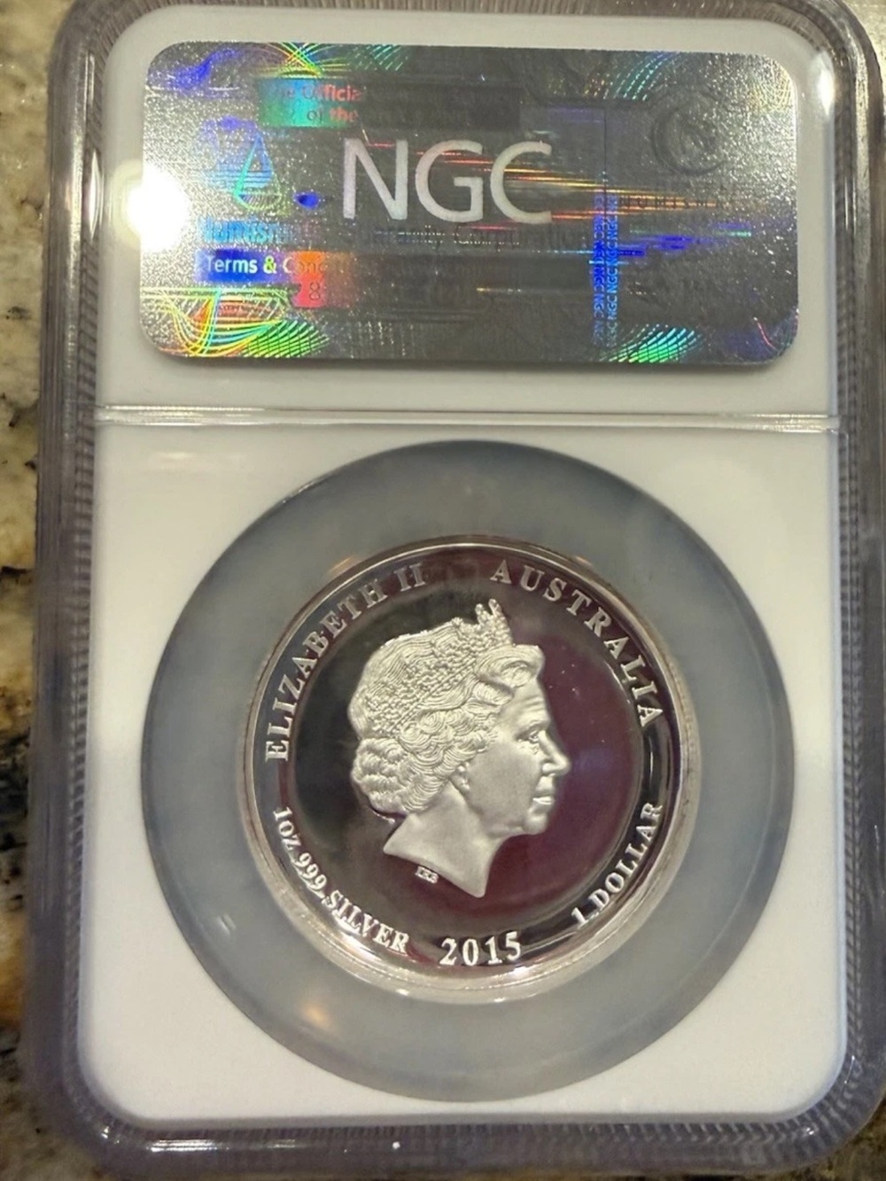 2015 Australia Great White Shark High Relief PF70 Silver Coin - Shark Week 🦈 - Picture 3 of 3